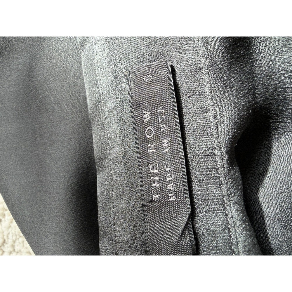 The Row Silk Shirt Semi Sheer Size S Black Oversized - Picture 12 of 14